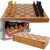 Wooden Book-Style Chess Board with Staunton Chessmen   564025541